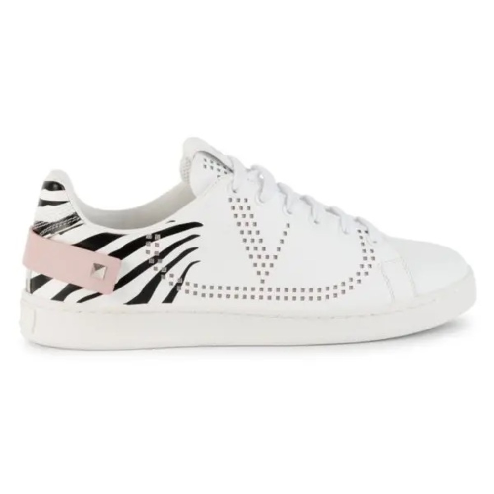 Valentino Rockstud Zebra Sneakers